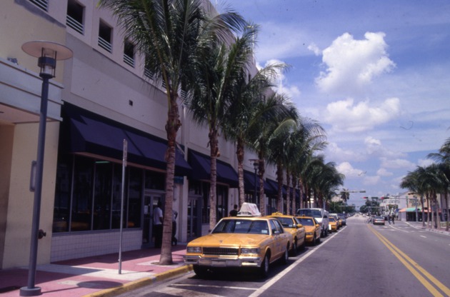 Collins Avenue with Taxis lined up