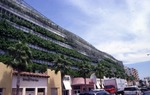 Plant-lined Parking garage on Collins Avenue