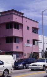 Pink Building receiving repairs