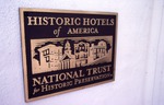 Historic Hotels of America National Trust for Historic Preservation plaque