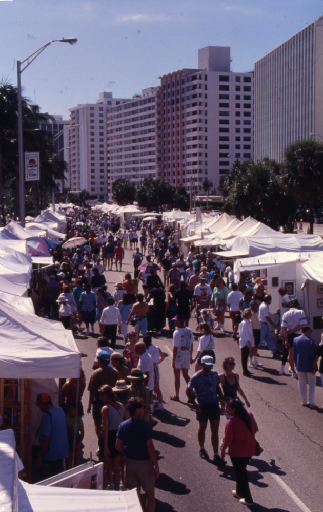 Miami Beach Festival of the Arts among the high rises of Miami Beach