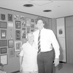 Miami Beach Mayor Alex Daoud presenting award, 1987