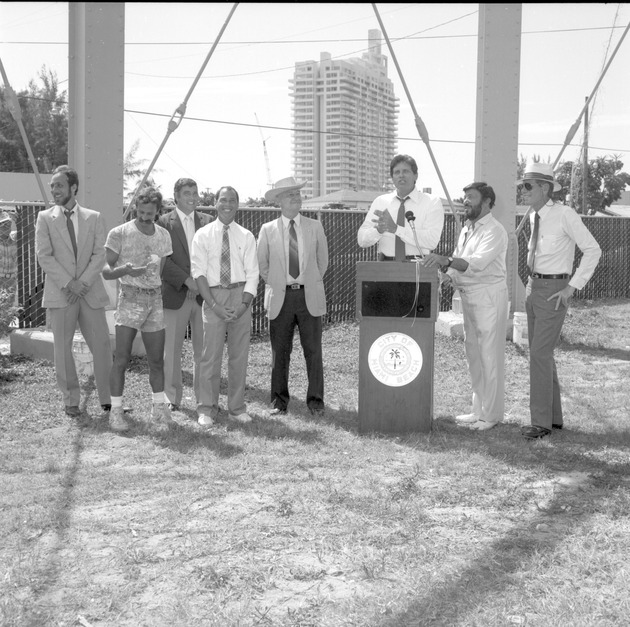 Miami Beach Water Tower - Negative: [Alex Daoud at Water Tower dedication]