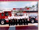 Firefighters and Fire Rescue Truck