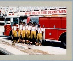 Miami Beach Fire Engine and Firefighters