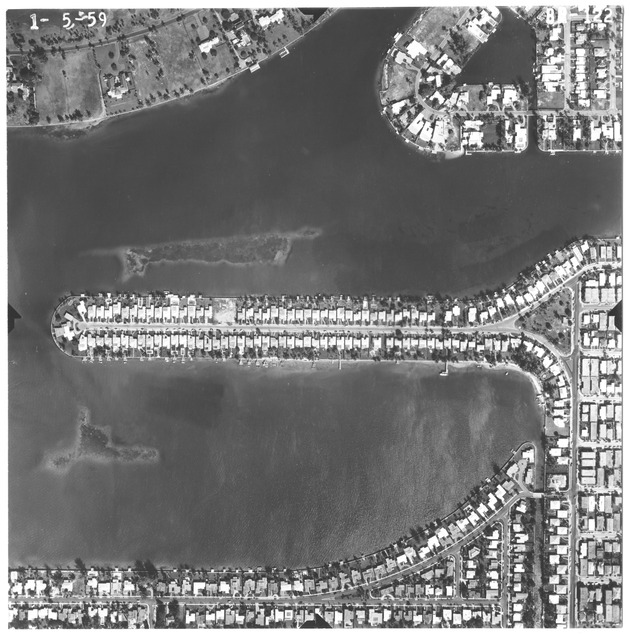 Aerial view of Biscaya Island, Stillwater drive and Biscayne Point - Recto Photograph