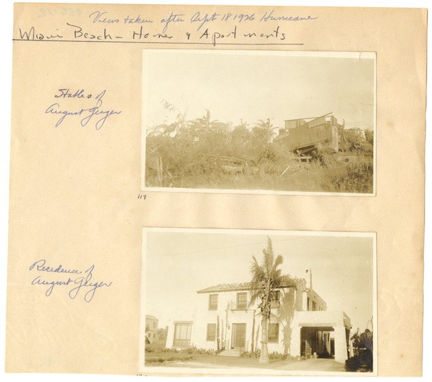 Views of stable and residence of August George, 1926 - Recto Photograph