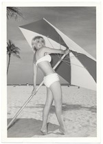 [1960] Nancy McLean - beach modeling scene