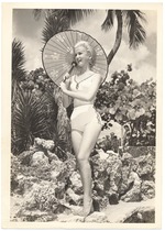 Betty Spalding - beach modeling scene