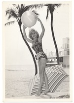 [1960] Adrienne Bourbeau - beach modeling scene