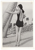 Marianne Gilbert (Miss Holland 1962) - beach modeling scene