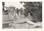 [1960] Cathie Alexander - beach modeling scene