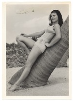 [1960] Donna Rankin - beach modeling scene
