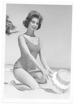[1960] Carol Euster - beach modeling scene