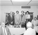 [1986] Abe Resnick, William Shockett, and Bruce Singer at Kiwanis Club Miami Beach Luncheon
