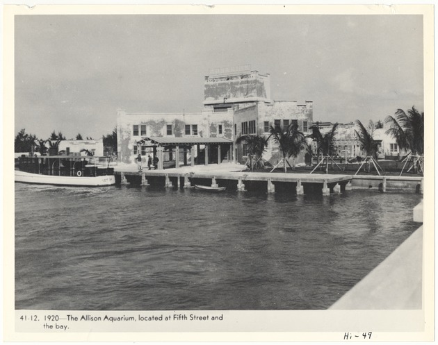 Allison Aquarium, located at Fifth Street and the bay - Recto Photograph