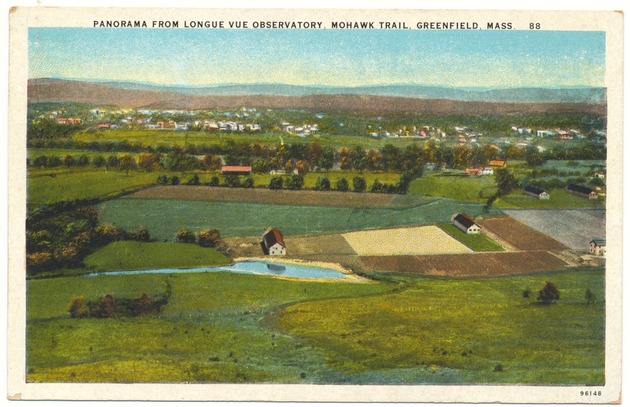 Panorama from Longue Vue Observatory, Mohawk Trail, Greenfield Mass. - Recto