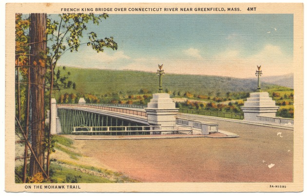 French King Bridge over Connecticut River near Greenfield, Mass on the Mohawk Trail - Recto