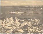 [1950] Magic Miami: Aerial view of downtown Miami, Brickell and Miami River