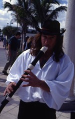Man playing recorder