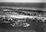 Aerial view of Miami Beach looking west