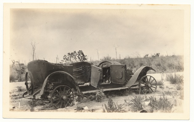 Hupmobile Touring located by the Sanitary Dump on Bougainvillea Avenue - Recto Photograph