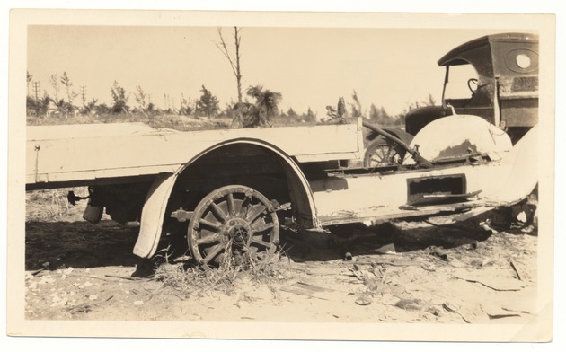 Cadillac chassis located south of Canal, west of Liberty Ave. - Recto Photograph