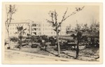 [1926-12-09] Automobiles on yard at True-White Garage, picture taken looking east