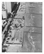 Aerial view of swimming pools on the ocean front