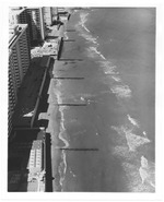 [1972-03] Aerial views of hotels on the ocean front during high tide