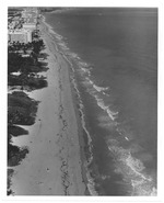Aerial view of sandy area and beach dunes
