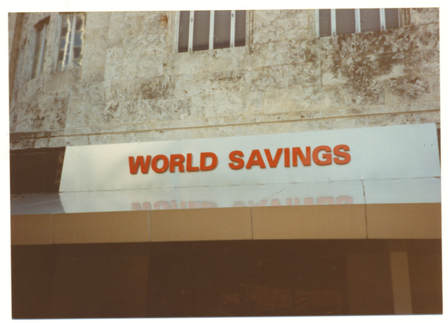 Sign for World Savings - 