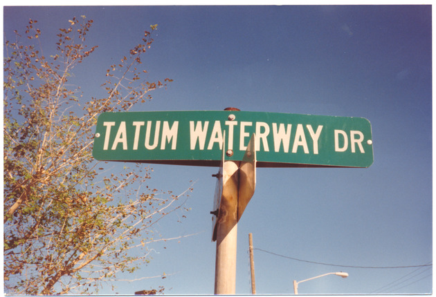 Tatum Waterway Drive street sign - 