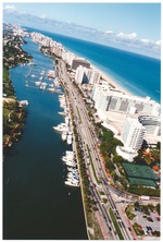 Indian Creek, looking north, showing Eden Roc and Fontainebleau Hotels