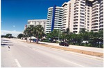 Street view of buildings along Collins Avenue