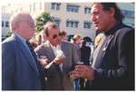 [1998] Itzhak Asher with attendees of the sculpture show