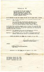 [1935-08-28] Ordinance 396: City of Miami Beach