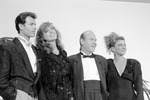 Unknown celebrities at the 1988 AIDS fundraiser held at the Fontainebleau Hilton