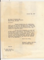 Letter from Eustace L. Adams regarding the Citizen's Subcommittee on Transportation
