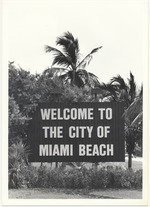 Welcome to the City of Miami Beach sign<br />( 22 volumes )