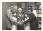 [1980/1990] Mayor Alex Daoud, Dr. Lehrman and others with an award