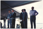 [1994] Officials addressing crowd at Summit of the Americas
