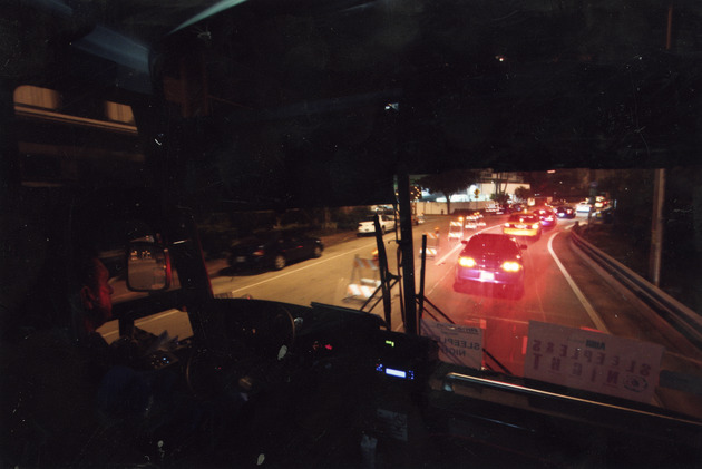Sleepless Night bus in traffic - Recto Photograph