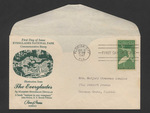 Decorative envelope and advertisement for book, 1947.