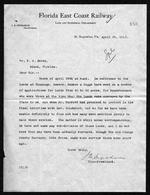 Letter relating to lands at Flamingo (Cape Sable)