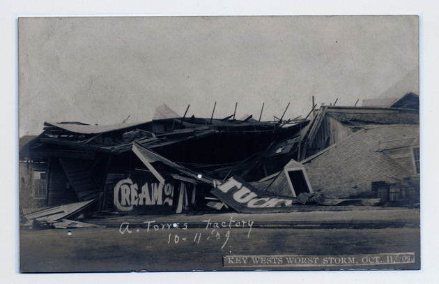 A. Torres Cigar Factory hurricane damage