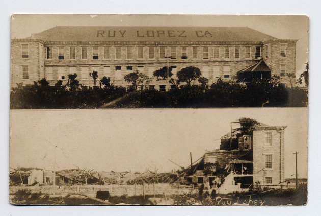 Hurricane damage to the Ruy Lopez Ca. Cigar Factory