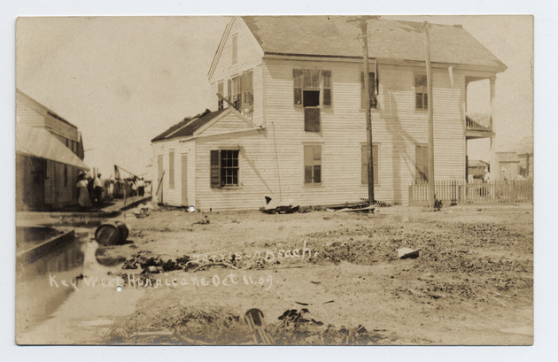 Hurricane damage to Garrison Beach, Key West