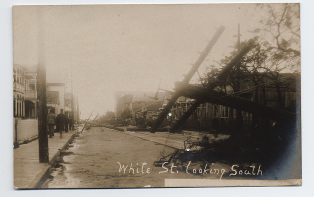 White street looking south hurricane damage