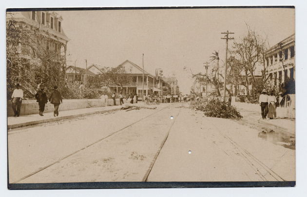 Hurricane damage to Duval & Caroline Streets